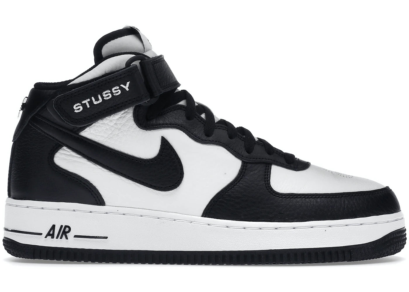 Air Force 1 Mid Stussy Light Bone Black