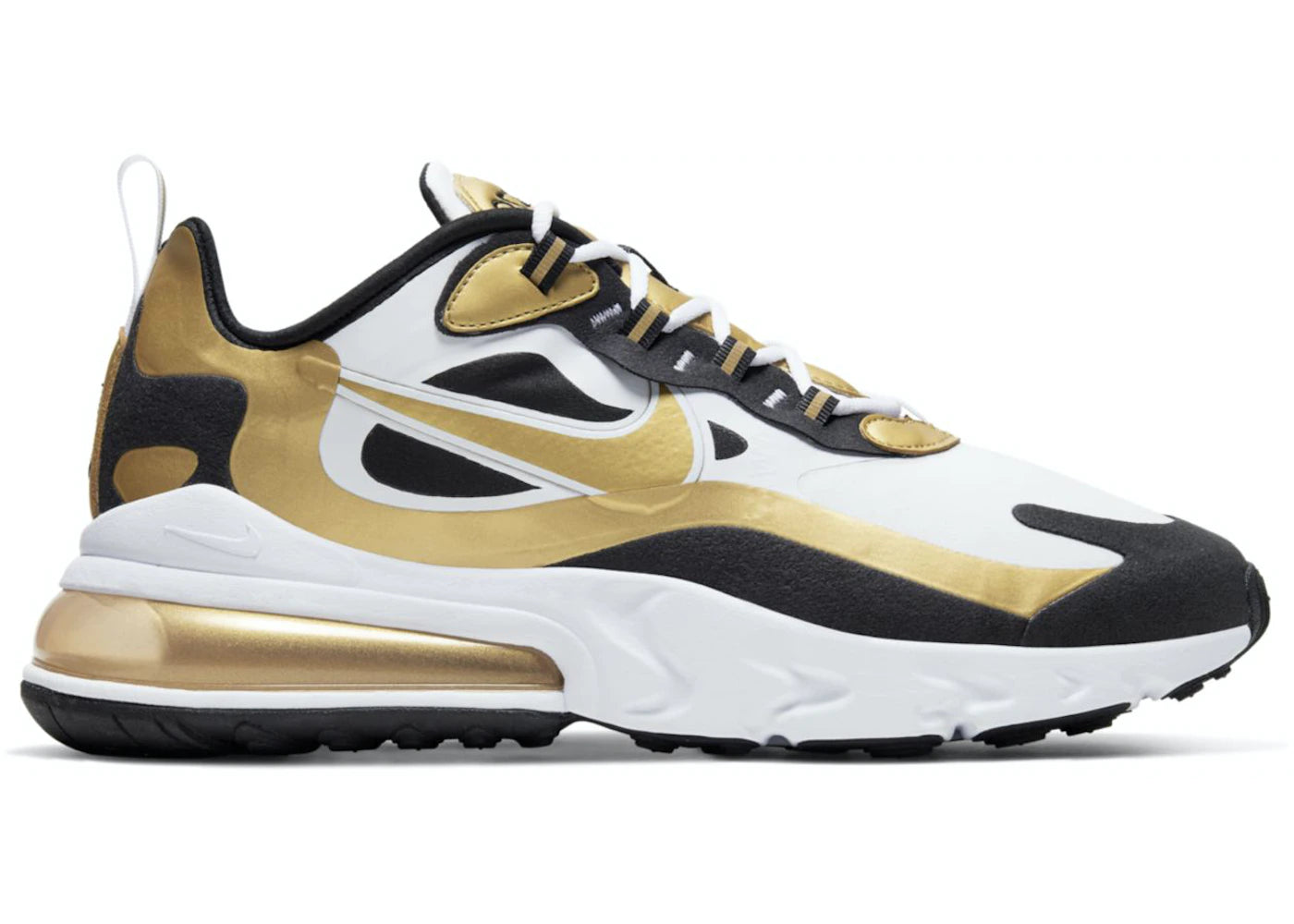 Air Max 270 React White Metallic Gold