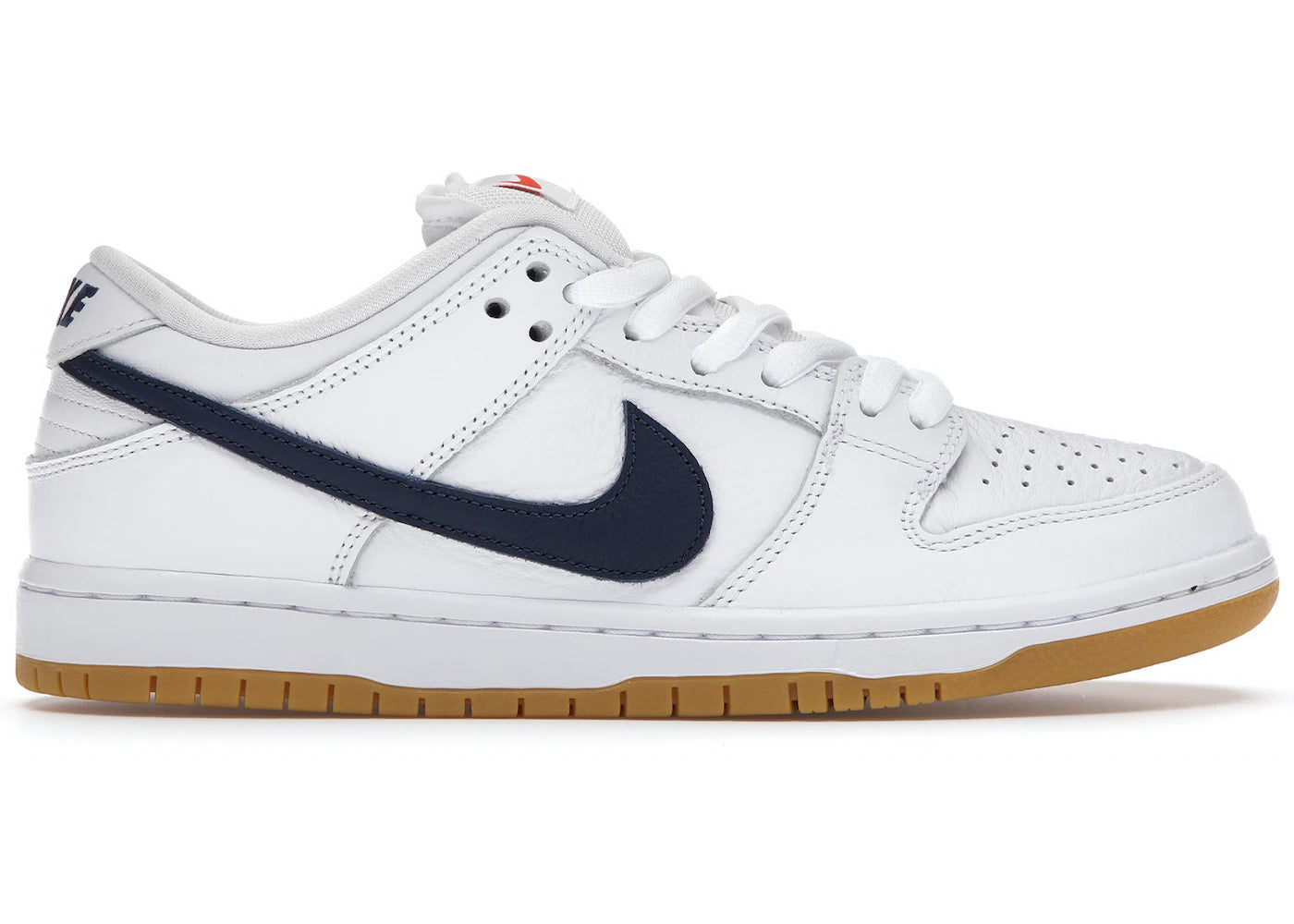 SB Dunk Low Orange Label White Navy