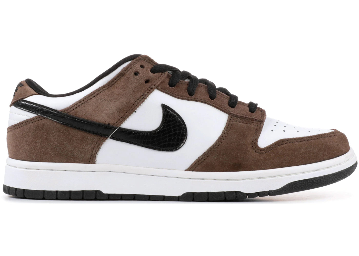 SB Dunk Low White Black Trail End Brown