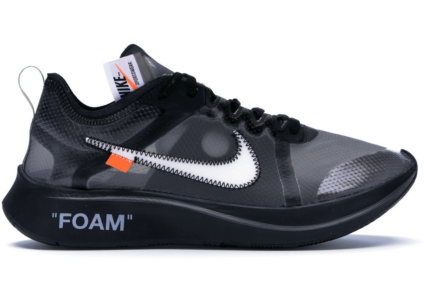 Zoom Fly Off-White Black Silver