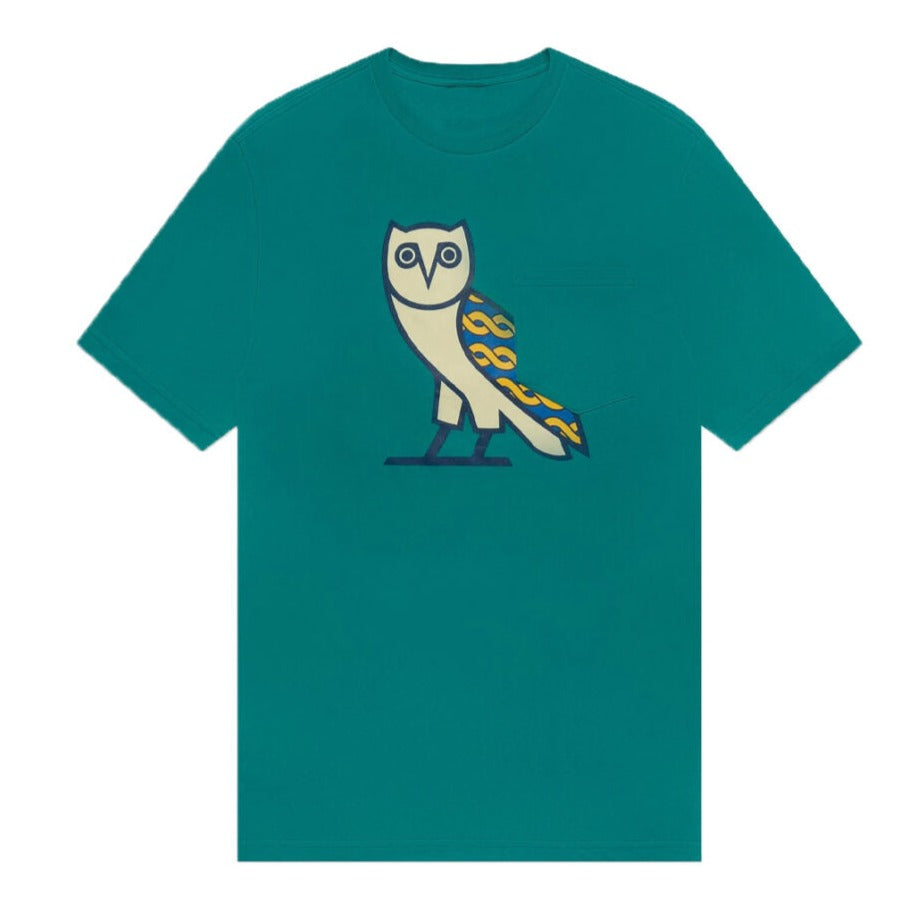 Cuban Link Crest Pocket T-Shirt Aqua