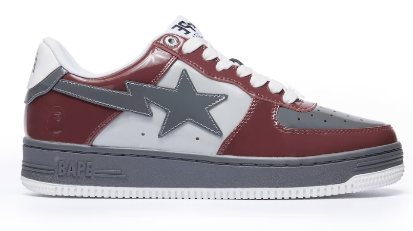 A Bathing Ape  Sta Nostalgic Burgundy Grey