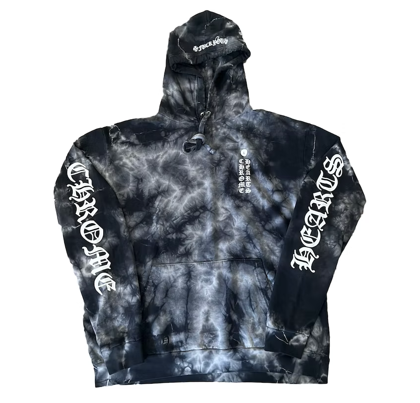 Horseshoe Hoodie Black Tie Dye