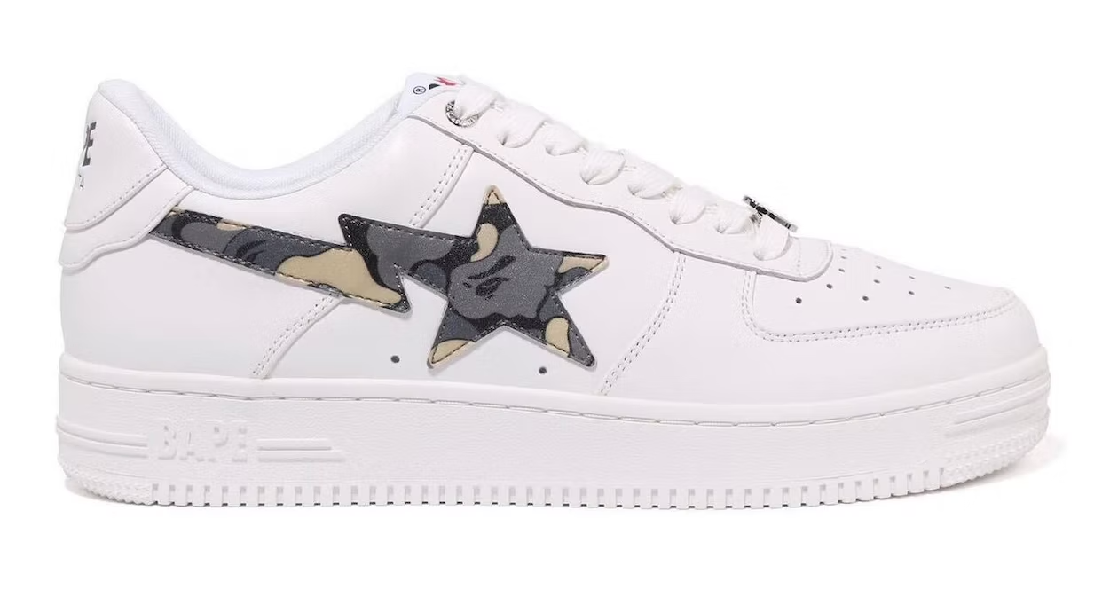 A Bathing Ape  Sta White Multi Camo  US Exclusive