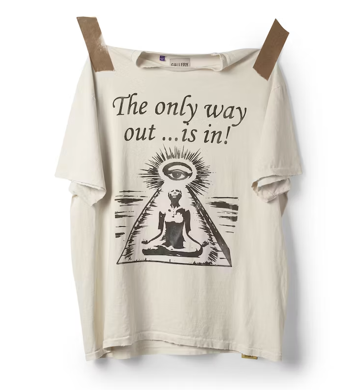 Only Way Out Tee Archival White