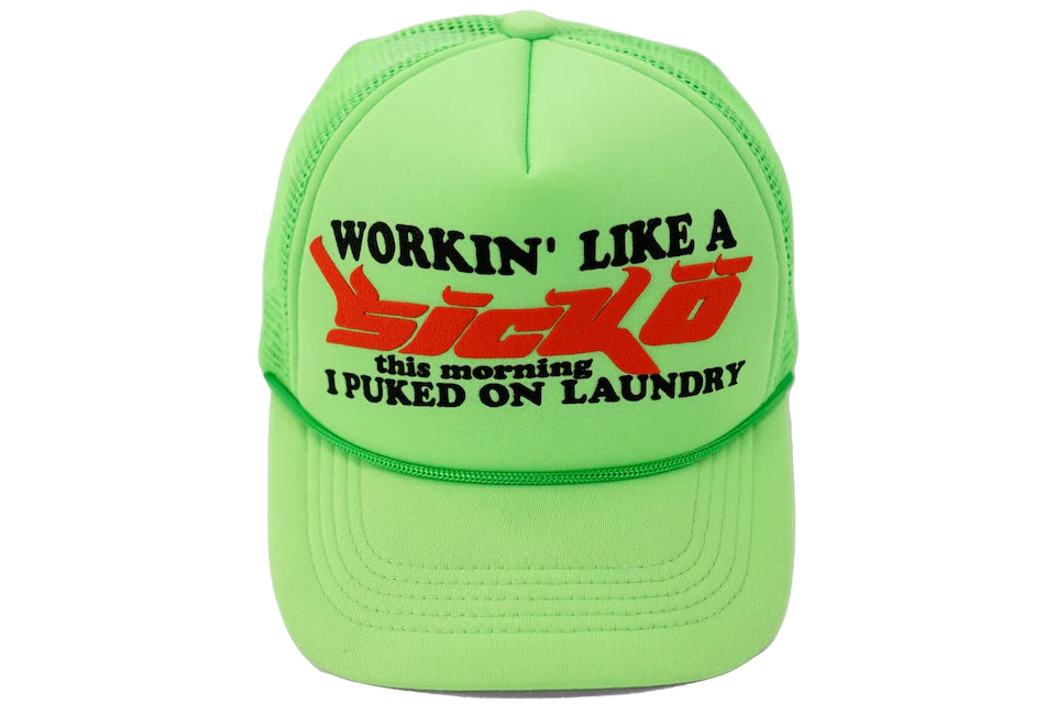 Sicko Laundry Trucker Hat Neon Green