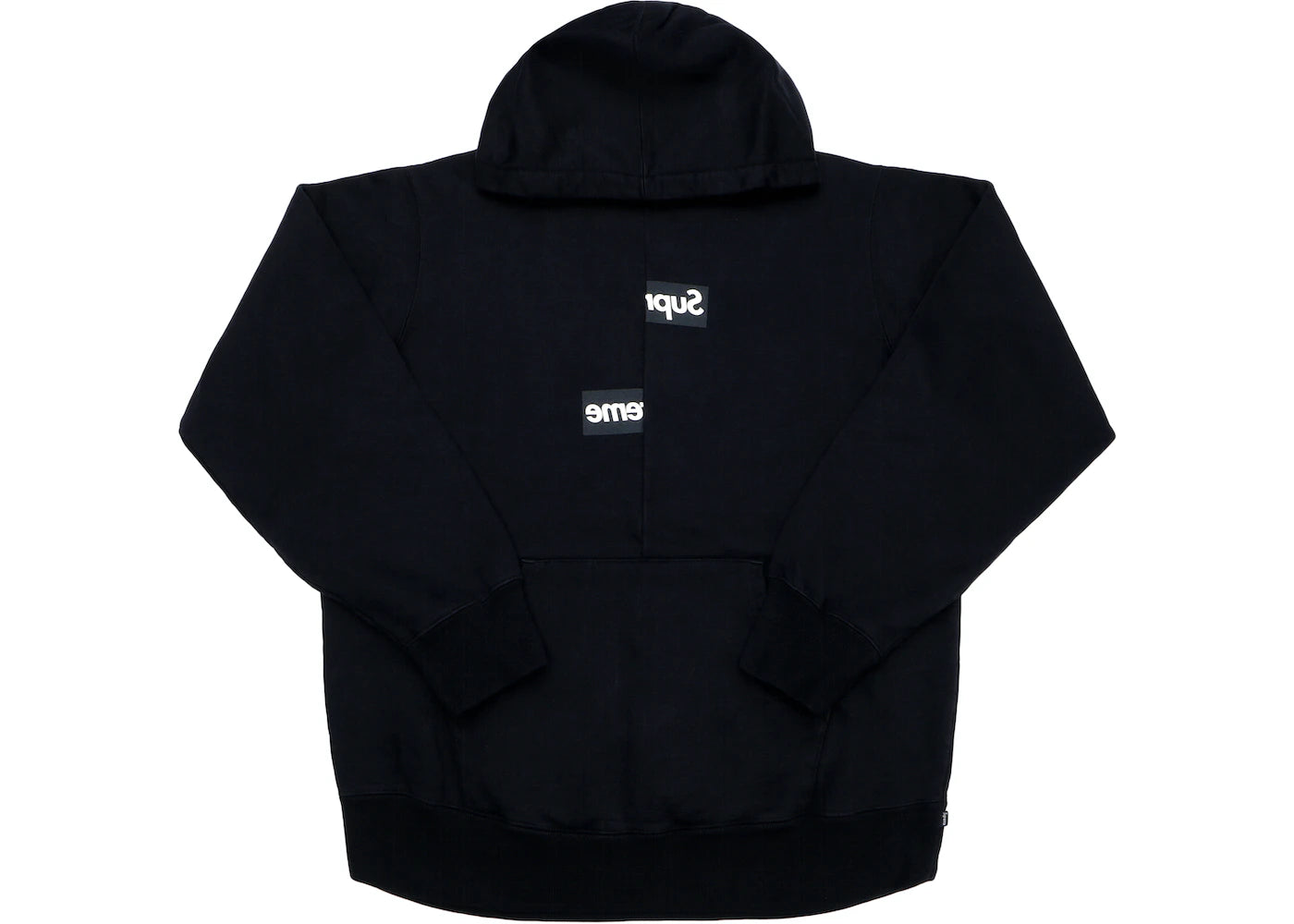 Comme des Garcons SHIRT Split Box Logo Hooded Sweatshirt Black