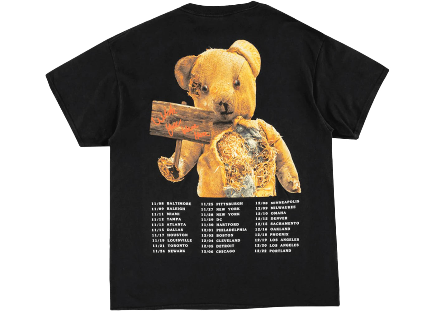 Astroworld Teddy Bear T-Shirt Black