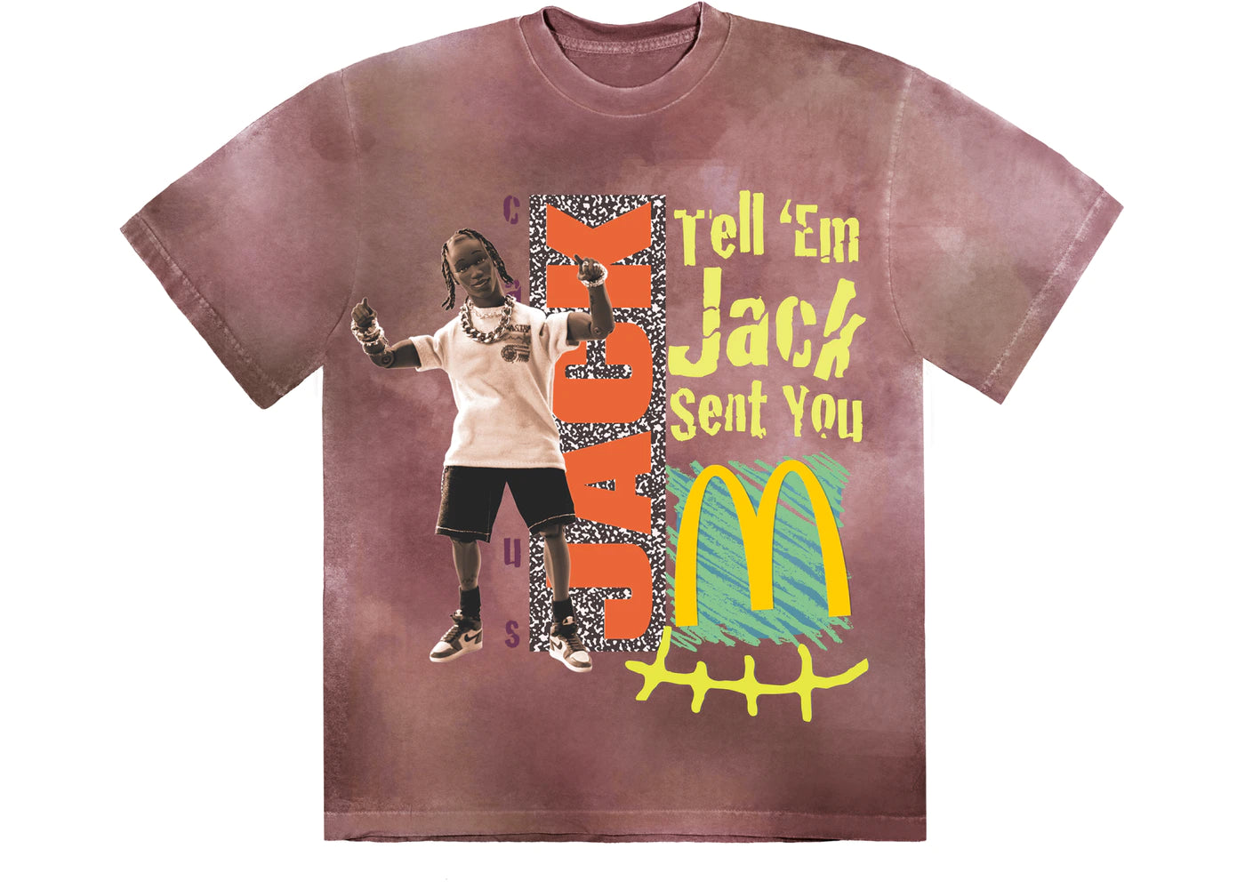 Travis Scott x McDonald's Jack Smile II T-shirt Berry