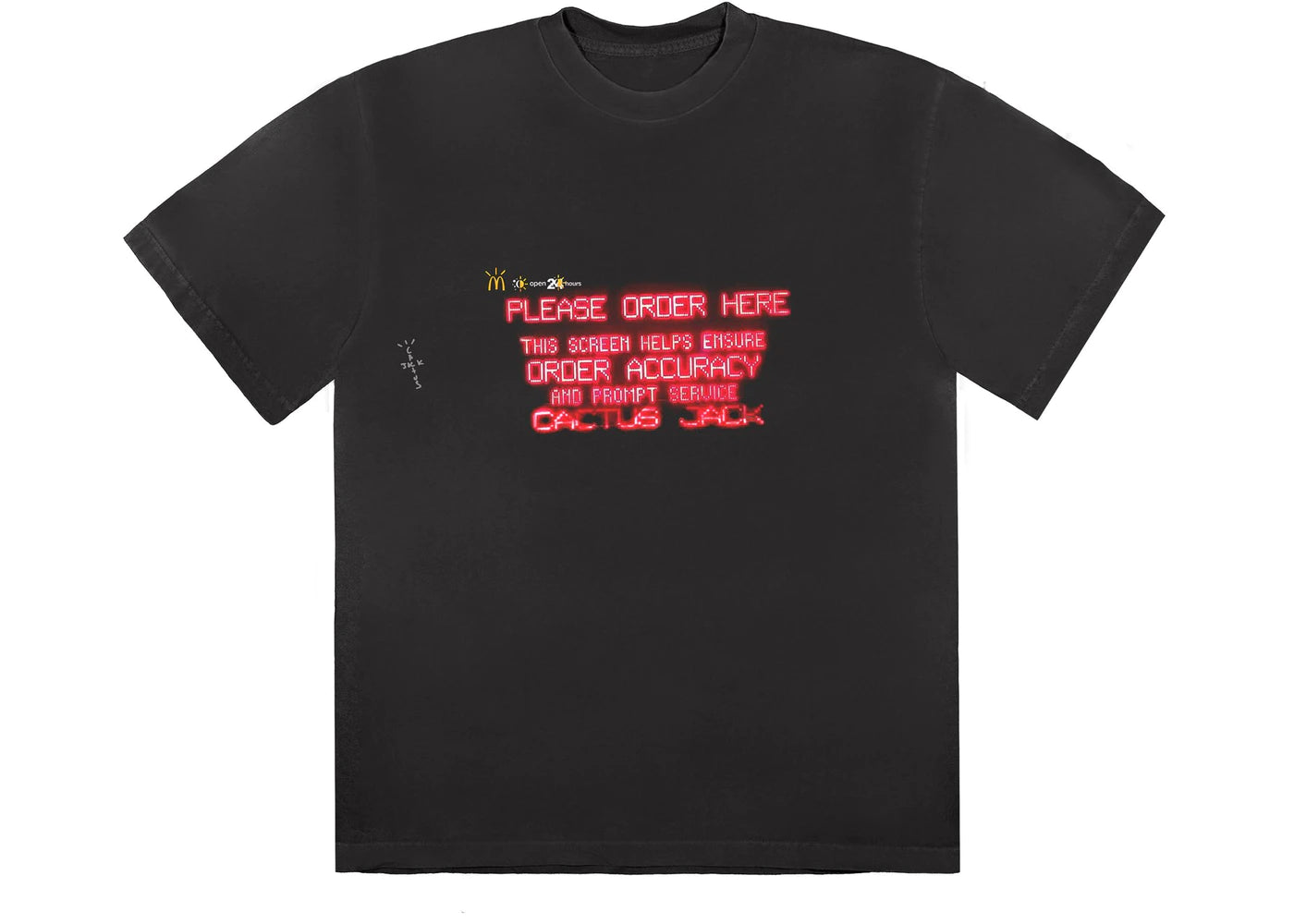 Travis Scott x McDonald's Order Here T-shirt Black