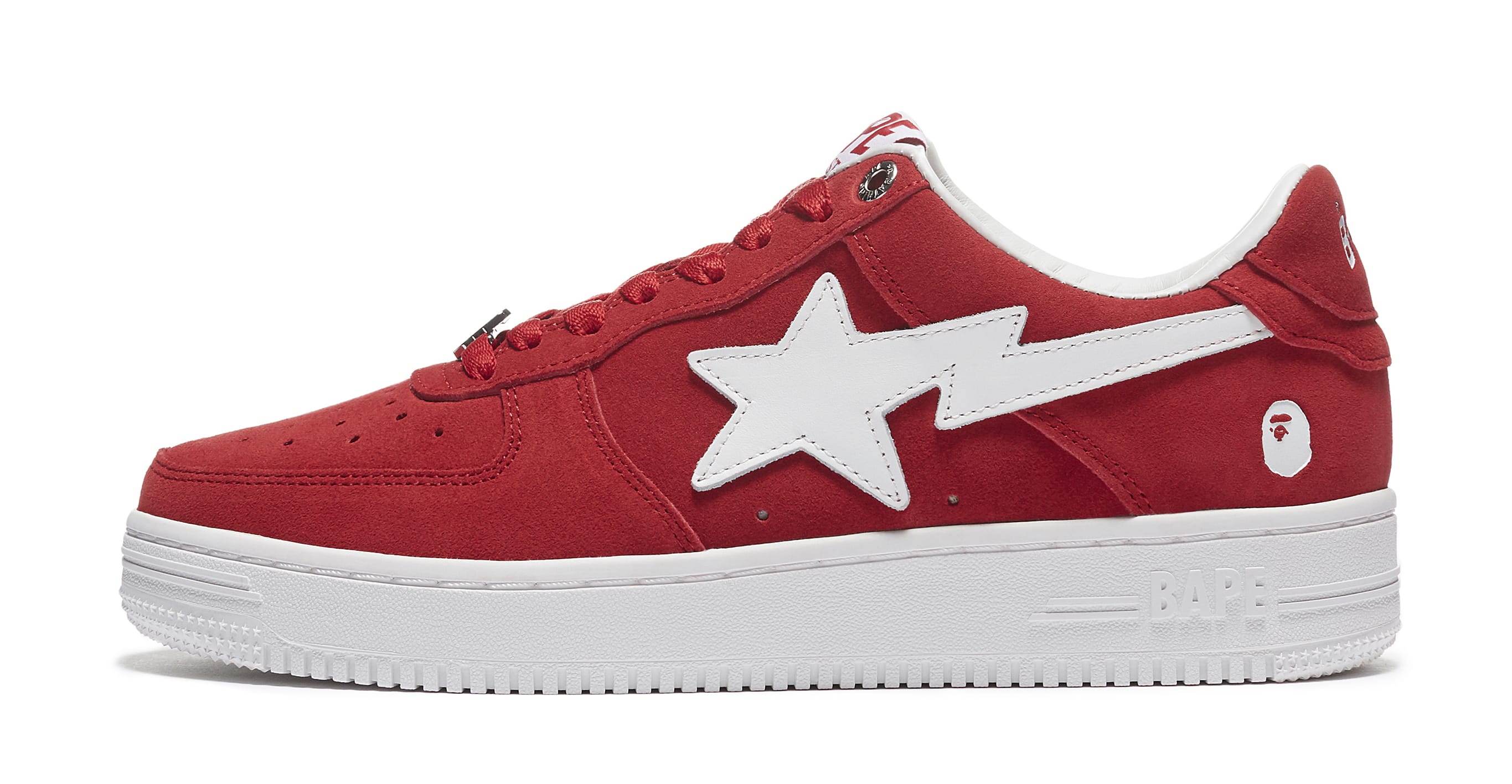 A Bathing Ape Bapesta Suede Red