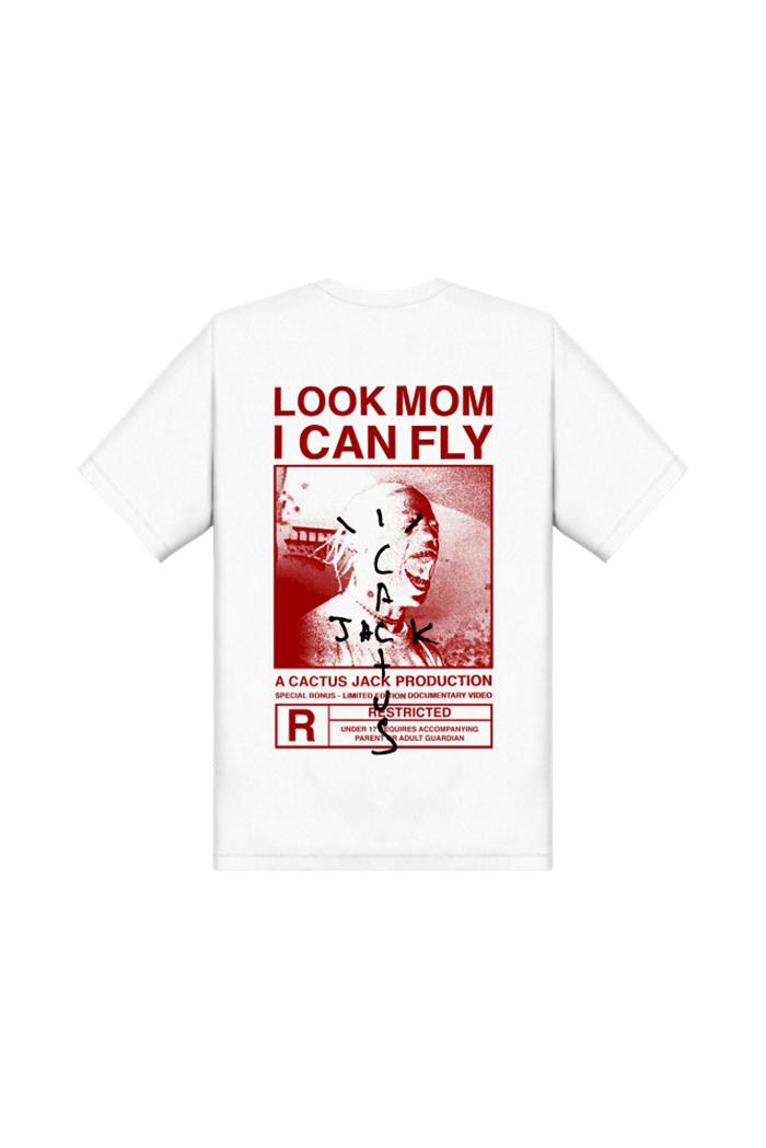 Look Mom I Can Fly Tee White