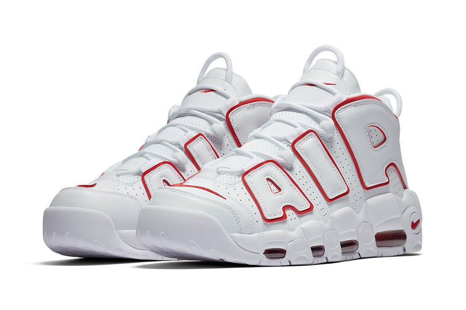 Air More Uptempo White Varsity Red Outline (2018/2021)