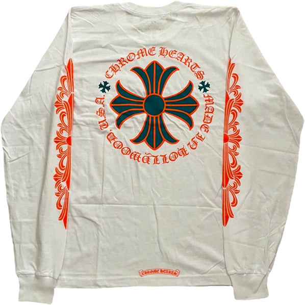 Miami Art Basel Exclusive L/S T-shirt White/Green/Orange