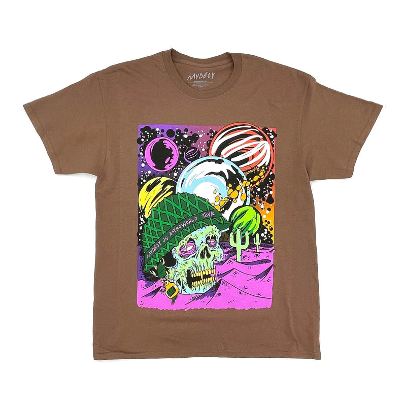 Travis Scott x Sheck Wes Mudboy On Astroworld Tour Tee Brown